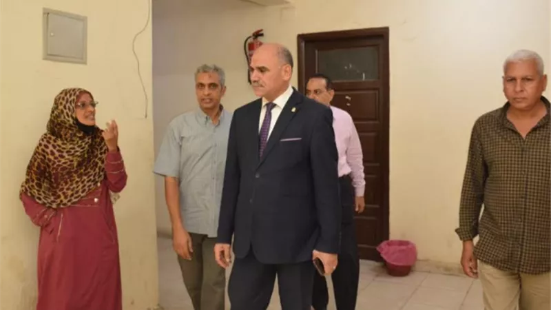 أول جولة تفقدية للدكتور محمد محجوب بعد توليه منصب رئيس جامعة الأقصر