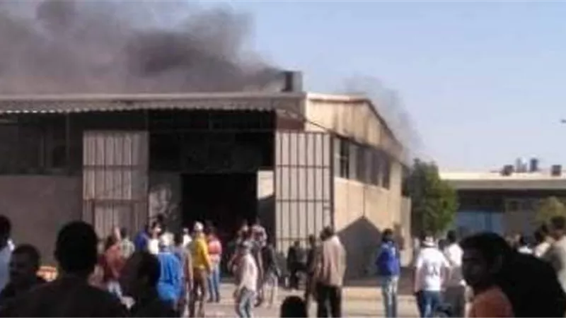 حريق فى مصنع ألياف الموز بحى الكوثر بسوهاج