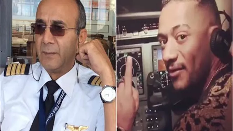 محمد رمضان يحتفل ببراءته امام الطائرة