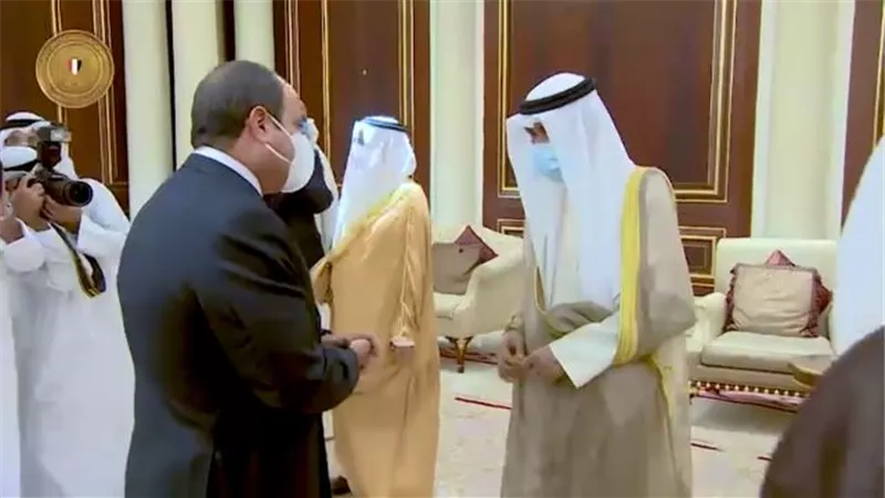 ننشر فيديو تقديم الرئيس السيسي واجب العزاء لأمير الكويت الجديد في وفاة الشيخ الصباح الأحمد الجابر الصباح