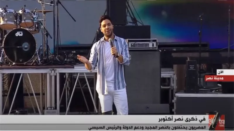 احمد جمال يبدع فى احتفالات ذكرى نصر أكتوبر المجيد امام المنصة.. صور