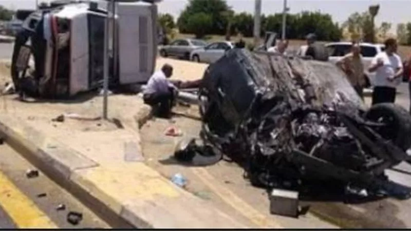 حادث مروع بطريق مصر اسماعيلية الصحراوى يسفر عن اصابة 8 اشخاص