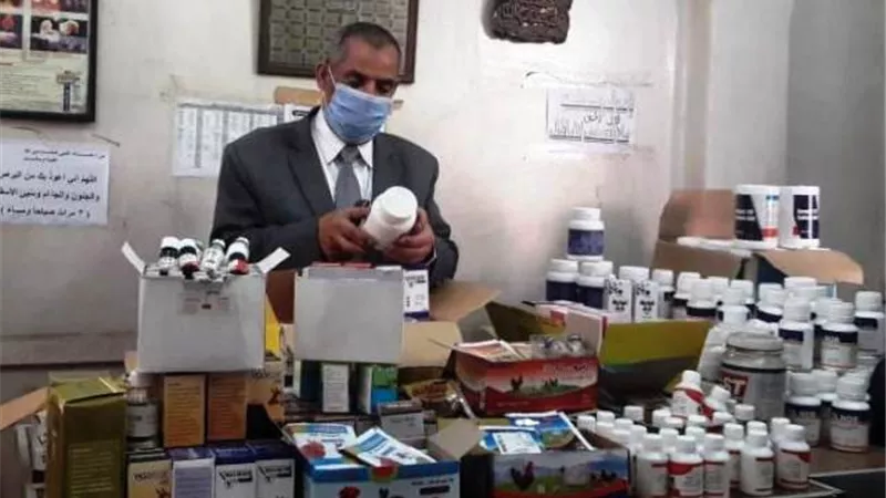 ضبط 1226 عبوة دوائية بيطرية منتهية الصلاحية بالشرقية