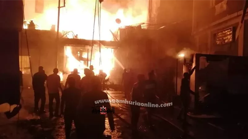 حريق كبير فى منطقة 