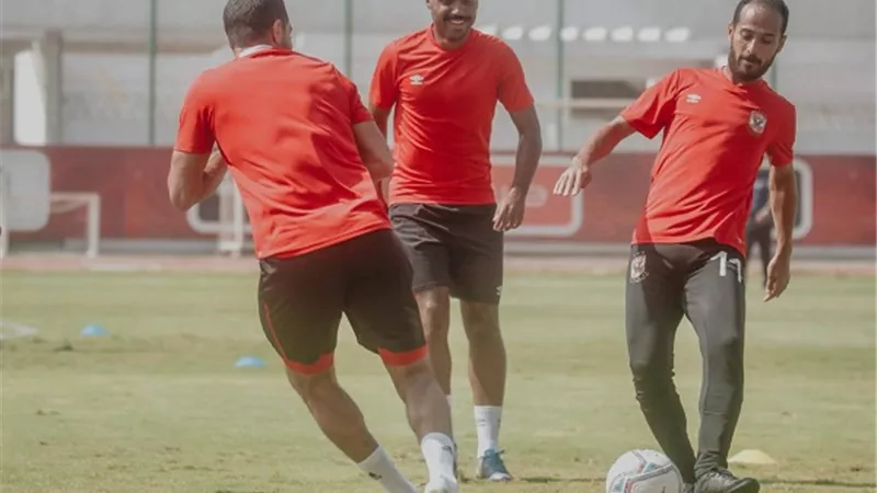 تقسيمة قوية للاعبى الاهلى استعدادا لبيراميدز