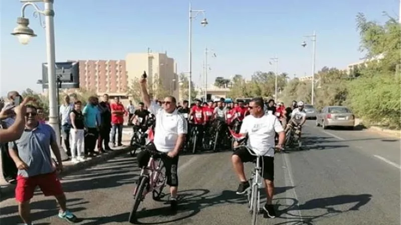 إنطلاق ماراثون الدراجات بالغردقة إحتفالًا بانتصارات أكتوبر.. بالصور