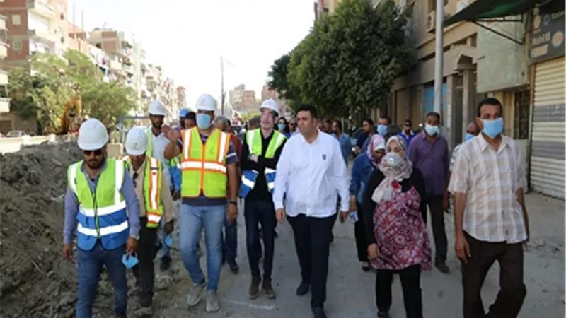 متابعة مشروعات تحسين البيئة والتنسيق الحضاري بالسويس