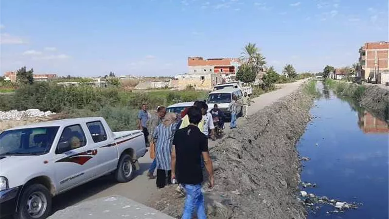 لجنة معاينة تفحص نفوق أسماك بخليج البياضية في الإسماعيلية .صور