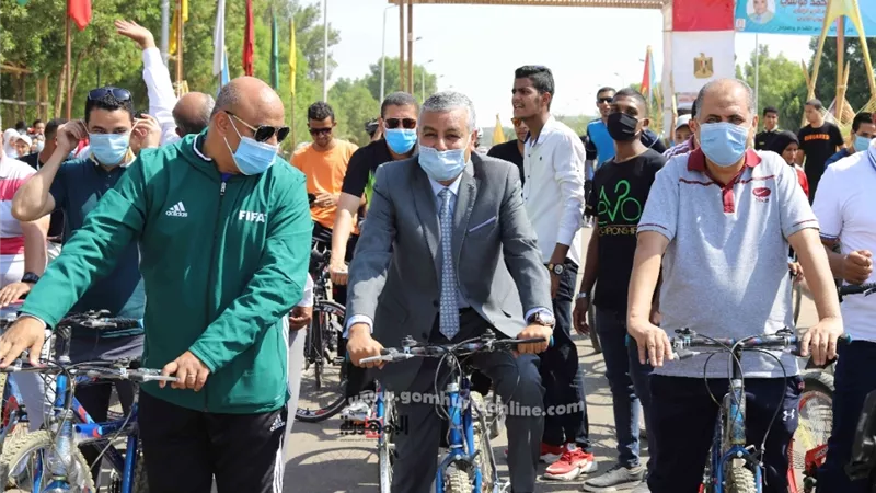 مهرجان للدراجات بكلية التربية الرياضية بجامعة جنوب الوادي