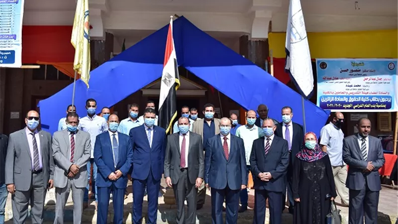 رئيس جامعة بنى سويف يفتتح مقر قسم اللغة الفرنسية بكلية الحقوق