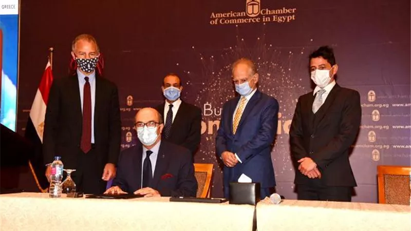 توقيع مذكرة تفاهم بين غرف التجارة الامريكية في مصر وقبرص واليونان