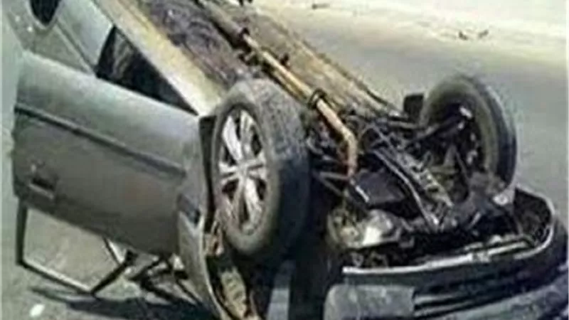 إصابة اثنين في انقلاب سيارة ملاكى أمام خزانات أبورديس