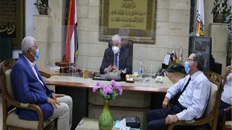 فوده يستقبل الأمين العام للمهندسين الزراعيين الأفارقة