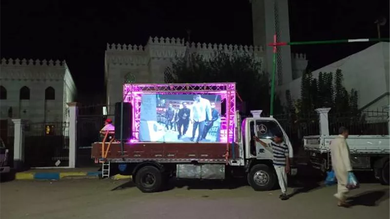 داتا شو متنقل أحدث طرق الدعاية الانتخابية في الإسماعيلية .صور