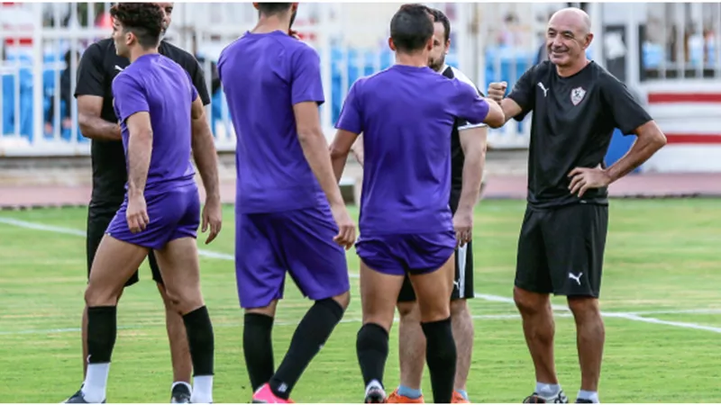 مران الزمالك.. باتشيكو يخصص فقرة ترفهية بالكرة الطائرة للاعبين