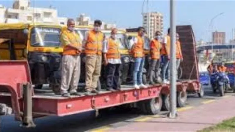 حملات على محور المحمودية للحفاظ على الشكل الحضارى ومنع المخالفات.. بالصور