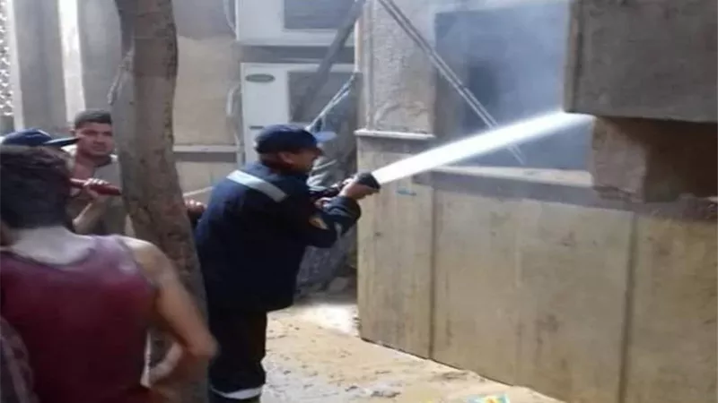 السيطرة على حريق معهد صقر قريش الأزهرى بحى البساتين