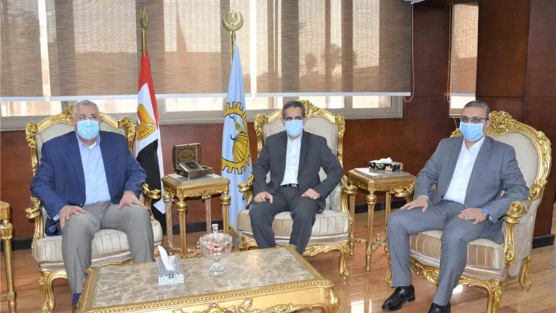 محافظ الغربية يستقبل وزير الزراعة ورئيس هيئة الثروة الحيوانية