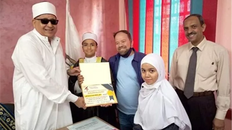الأزهر يكرم اوائل الجمهورية فى مسابقة القرآن الكريم بالوادى الجديد.صور