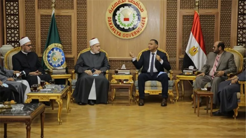 وكيل الأزهر يلتقي محافظ الدقهلية ويفتتحان معهد بهوت بنبروه *