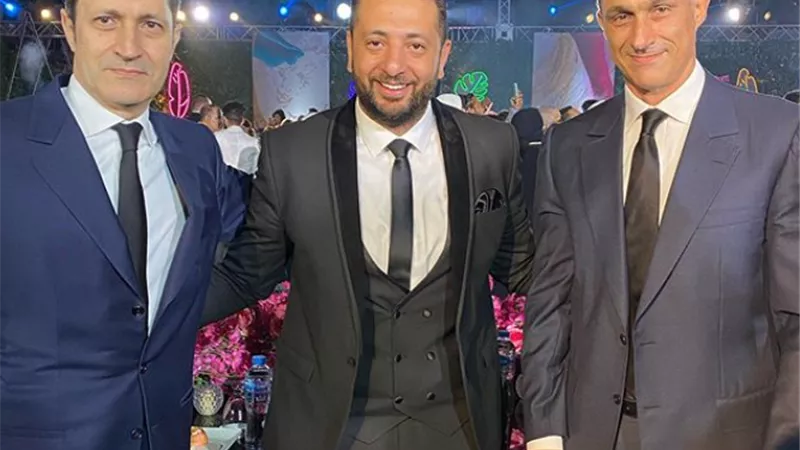 احدث ظهور لعلاء وجمال مبارك فى حفل زفاف هنادى مهنا واحمد خالد صالح .. صور