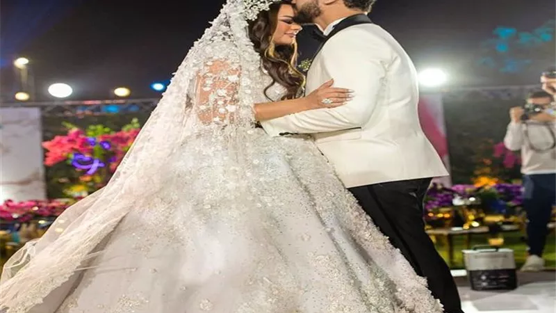 أول فيديو لهنادى مهنا احمد خالد صالح من حفل الزفاف