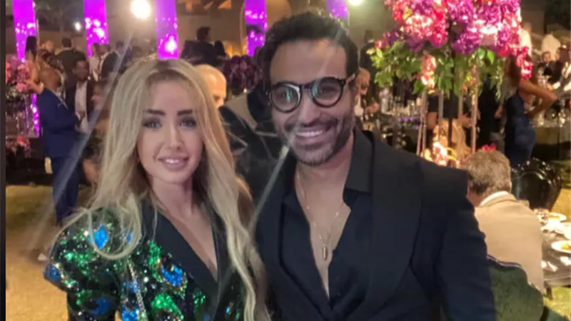 رسالة رومانسية من هنا الزاهد لزوجها احمد فهمى فى عيد ميلاده