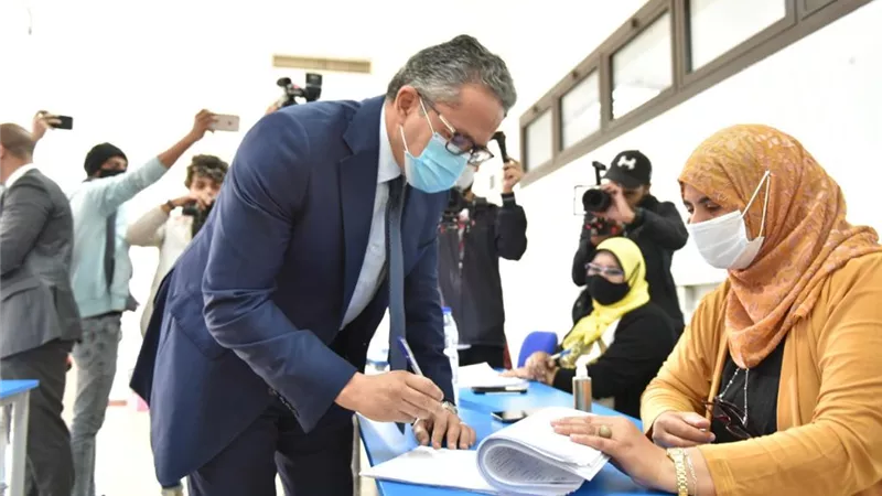 وزير السياحة والاثار يدلي بصوته في انتخابات النواب بالرحاب ... صور