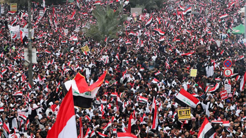 مظاهرات في بغداد تطالب برحيل القوات الأمريكية