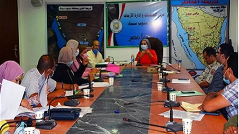 نائب محافظ جنوب سيناء تعقد اجتماعا بقاعه مركز العمليات لفحص ملفات تراخيص البناء بالمدن