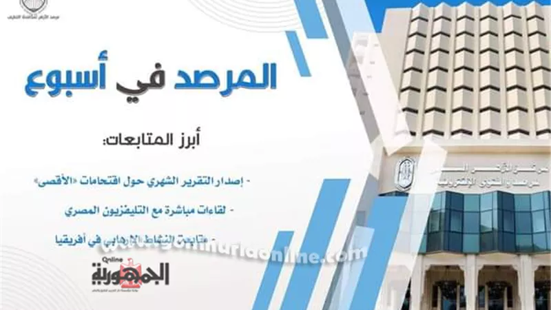 المرصد في أسبوع: إصدار التقرير الشهري حول اقتحامات «الأقصى».. ومتابعة النشاط الإرهابي في أفريقيا