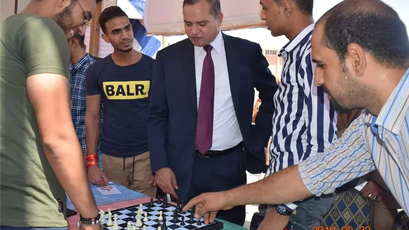 اختيار منتخب الجامعة في دوري الشطرنج في جامعة سوهاج