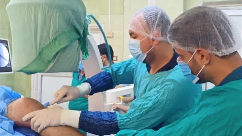 جراحة ناجحة لساق شاب بمستشفي مركزى بالشرقية