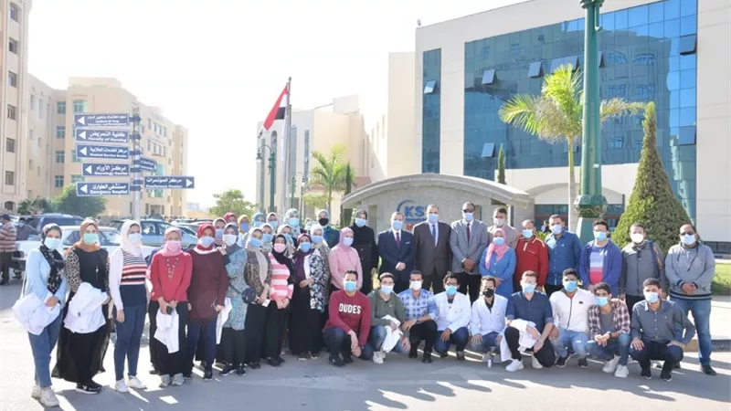 جامعة كفرالشيخ تطلق قافلة طبية متكاملة لقرية برج مغيزل