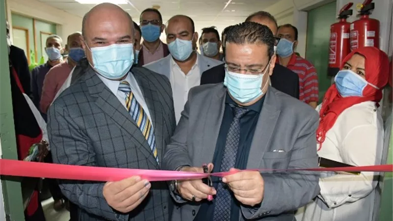 إفتتاح معمل كوفيد وفيروسات الدم بمستشفي جامعة القناة