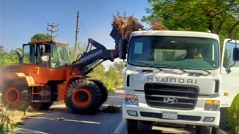 رفع 12 طن مخلفات بالمسار السياحى بالبياضية جنوب شرق الأقصر