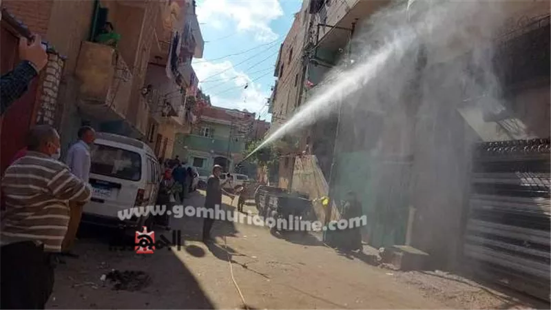 بعد إصابة صلاح بكورونا.. الصحة تشن حملة تعقيم وتطهير لقرية نجريج.. صور وفيديو