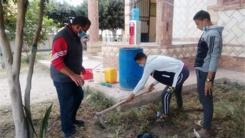 شباب ورياضة الشرقية تنفذ معسكر اليوم الواحد لتطهير نادى القرين.. بالصور
