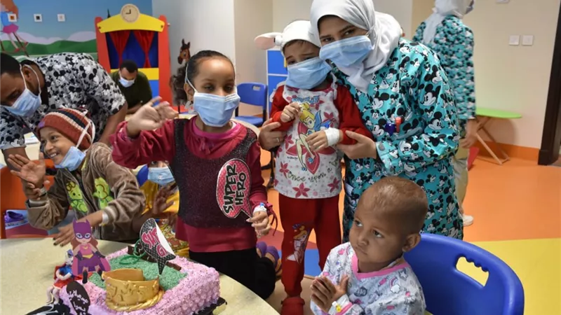 أول عيد ميلاد داخل مستشفى شفاء الاورمان التخصصى لعلاج سرطان الأطفال بالأقصر