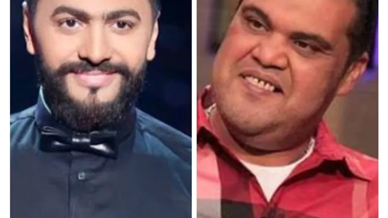 بكوميكس كوميدى.. احمد فتحى يداعب تامر حسنى