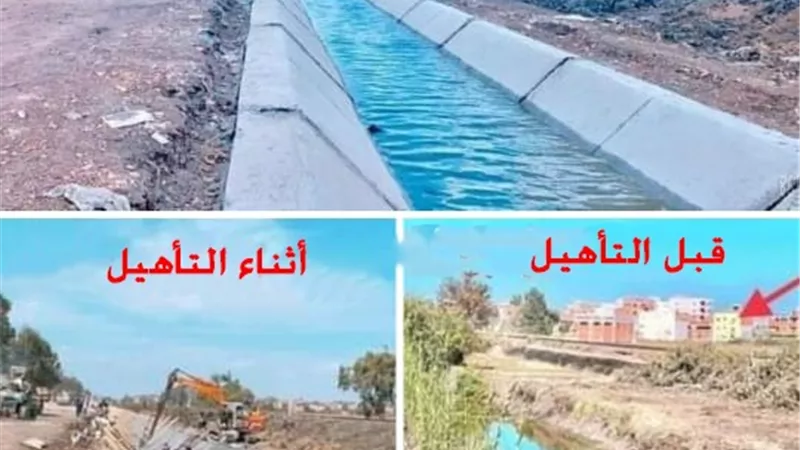 محافظ الغربية : تأهيل ٦٢ ترعة ضمن المشروع القومي لتأهيل وتبطين الترع