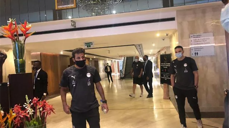 شاهد منتخب مصر يغادر فندق الاقامة متجها لملعب المباراة لمواجهة توجو المرتقبة..صور