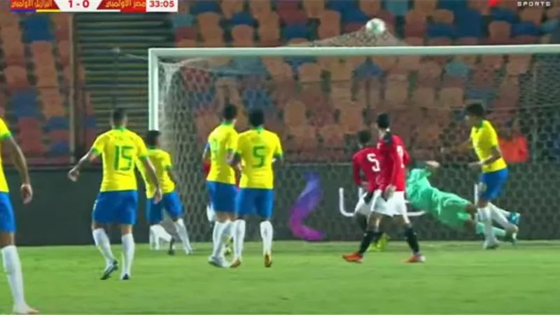 البرازيل تتقدم بهدف نظيف على منتخبنا الأوليمبى فى الشوط الأول