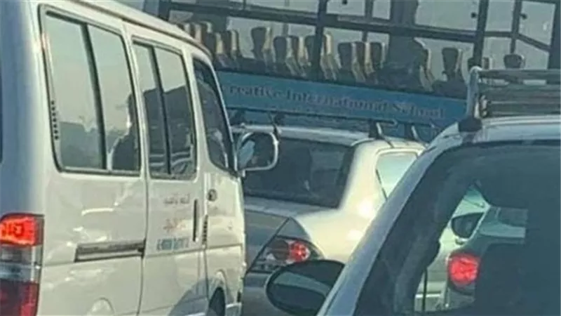 التحفظ على سائق أتوبيس مدرسة الابداع لاستجوابه بشأن الحادث