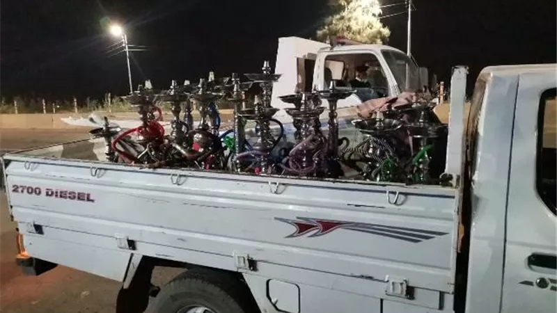 استمرار حملات مصادرة الشيشة بكفرالشيخ لليوم الثاني