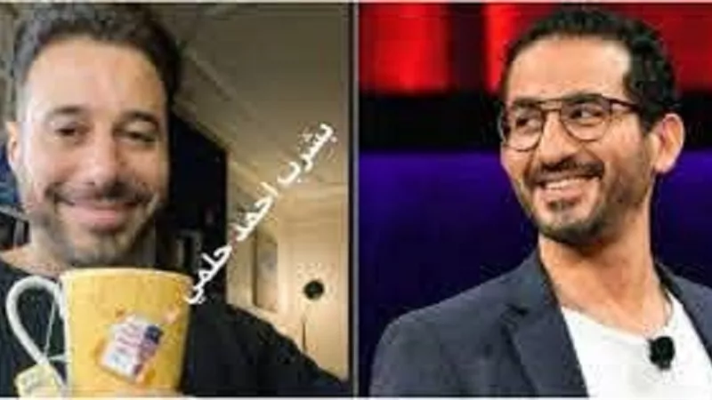 مزحة من السعدنى تثير اعجاب احمد حلمى.. صور