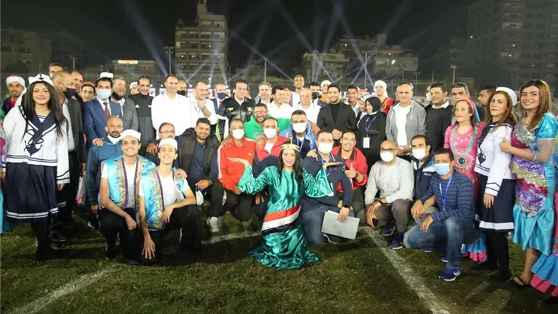 وزراء الشباب والإنتاج الحربي والتعليم العالي والري يفتتحون دوري الوزارات