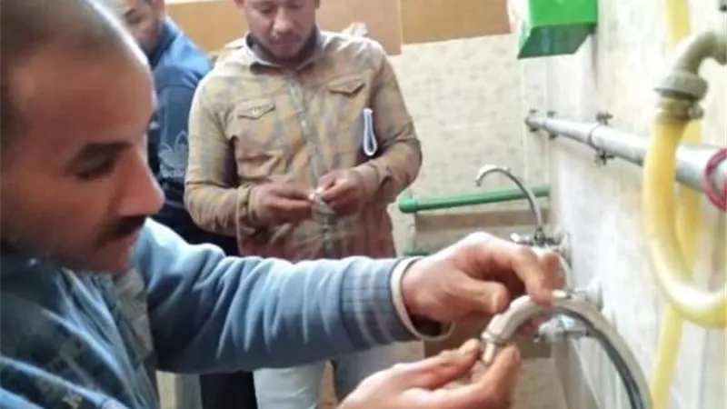 قطع موفره للمياه بالمساجد والكنائس فى بنى سويف