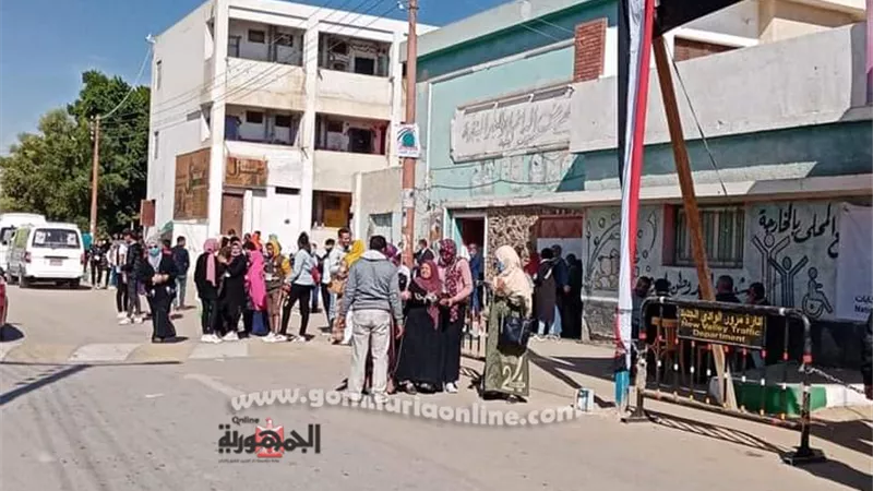 اقبال متوسط للناخبين بجولة الاعادة فى 75 لجنة فرعية بالوادى الجديد.صور