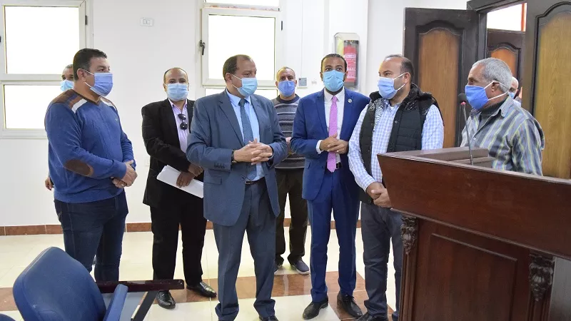 رئيس جامعة بني سويف يتفقد الاستعدادات النهائية لافتتاح دار الضيافة
